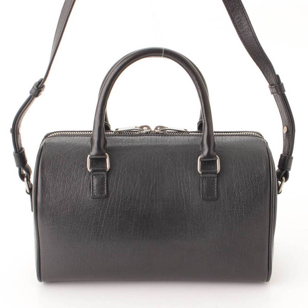 Saint Laurent Baby Duffle Leather Handbag V Stitch Black - Picture 4 of 9
